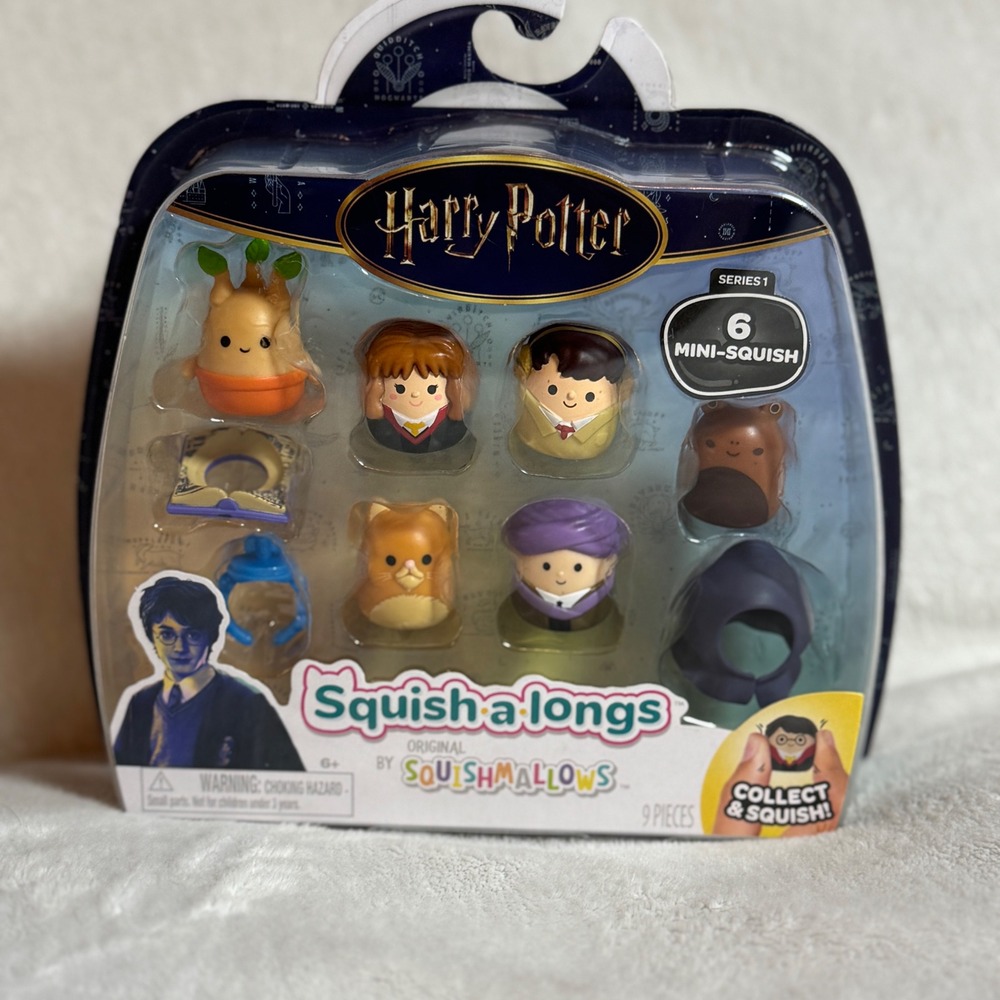 Squishmallows Harry Potter Squish-a-longs Series 1 6-Mini Squish 9-Piece Set NEW